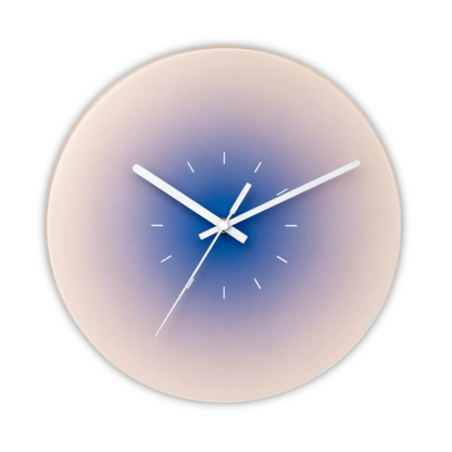 Sunset Glas-Wanduhr mit Farbverlauf