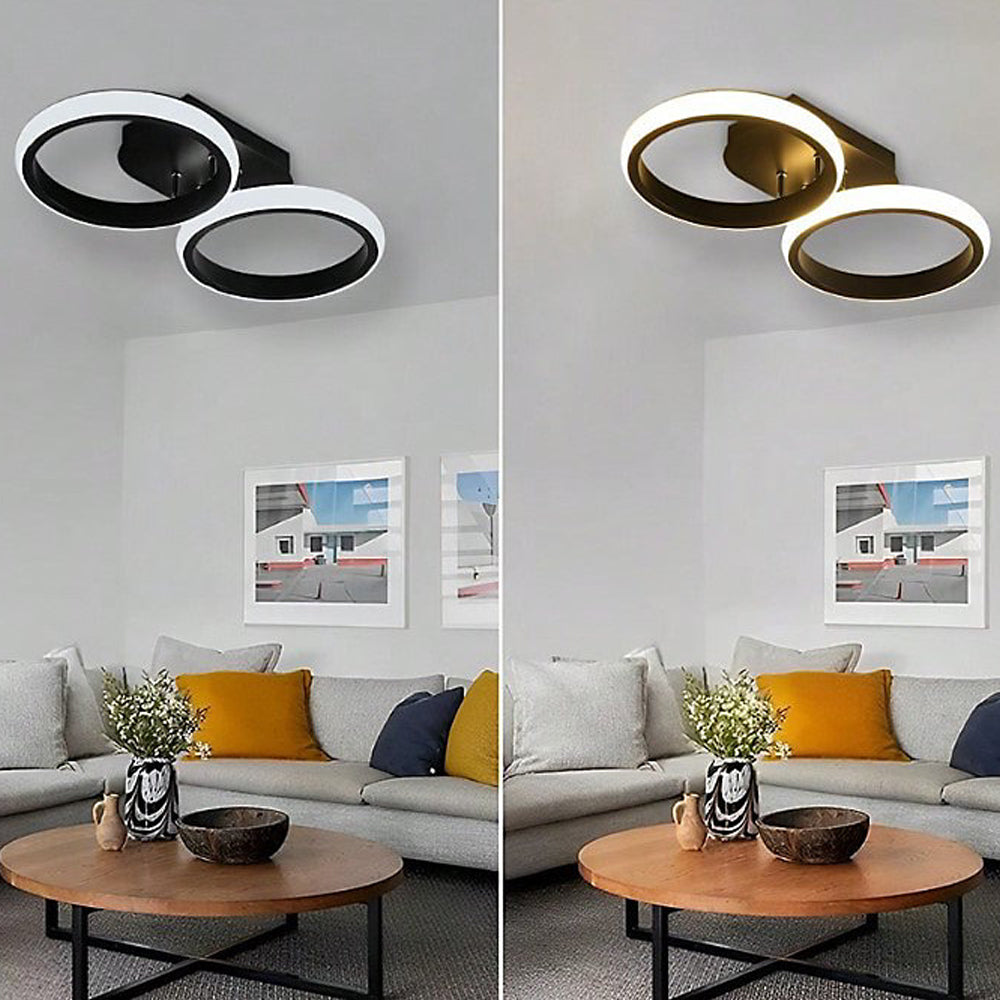 Halo LED-Deckenleuchte mit Ringen