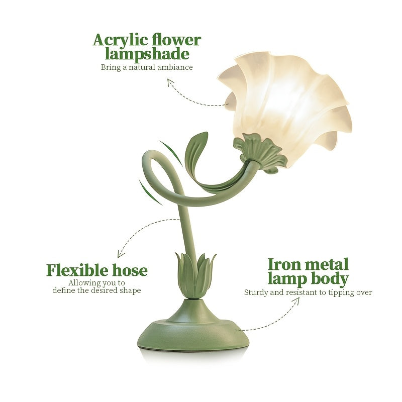 Florale USB-Tischlampe