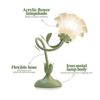 Florale USB-Tischlampe