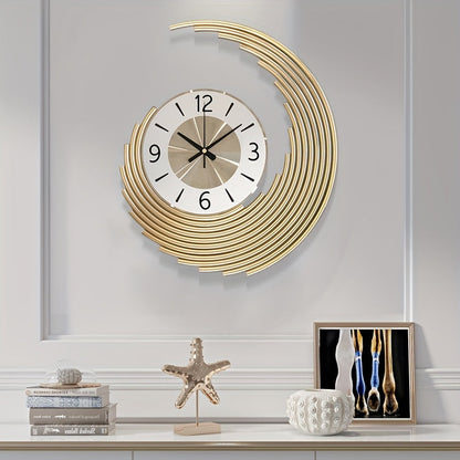 3D-Metall-Wanduhr im Sicheldesign