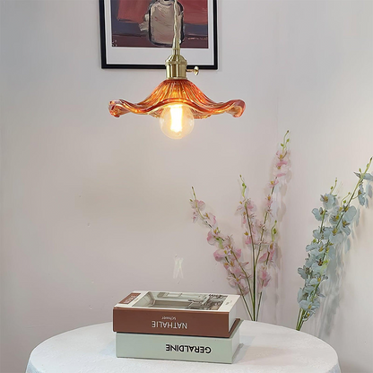 Blumen-Glas LED-Pendelleuchte