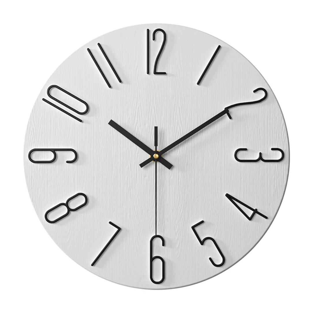 Noble Wanduhr mit Goldziffern
