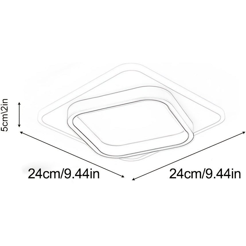 Quadratische LED-Deckenleuchte