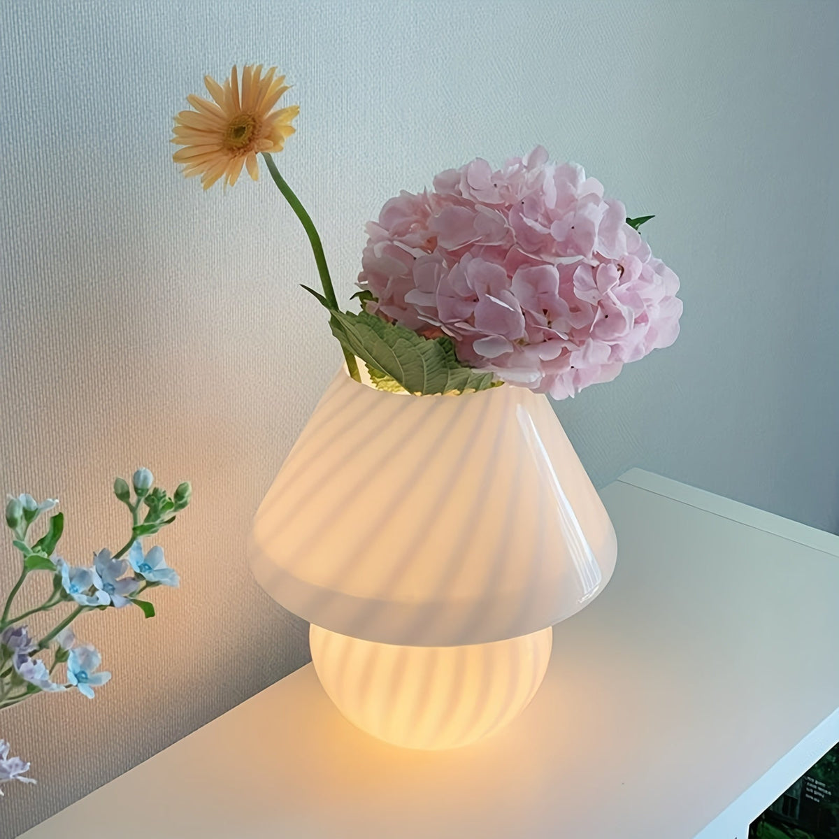 Pilzlampe im Murano-Stil