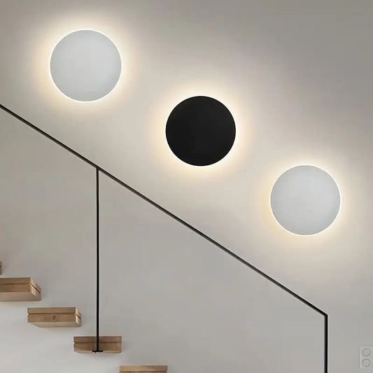 Runde LED-Wandleuchte minimalistisch