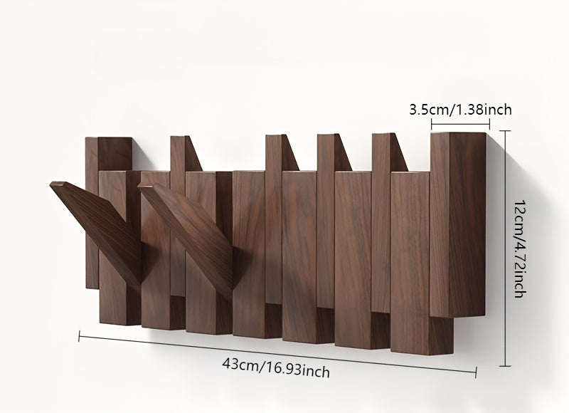 Klappbare Holz-Wandhaken im Tastendesign