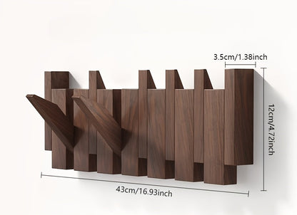 Klappbare Holz-Wandhaken im Tastendesign