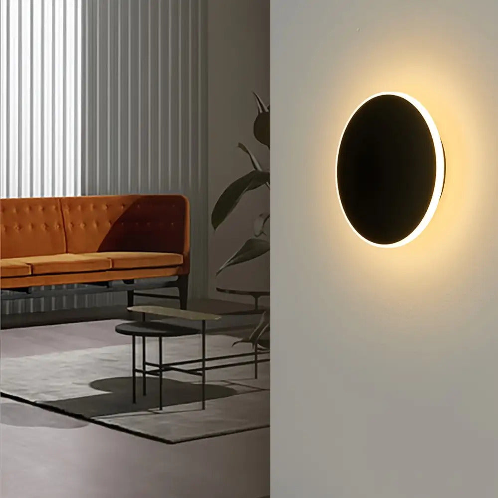 Runde LED-Wandleuchte minimalistisch