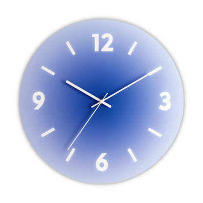 Sunset Glas-Wanduhr mit Farbverlauf