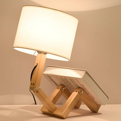 Rilna Tischlampe aus Massivholz