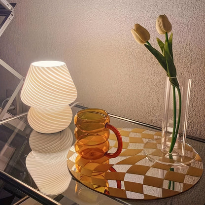 Pilzlampe im Murano-Stil