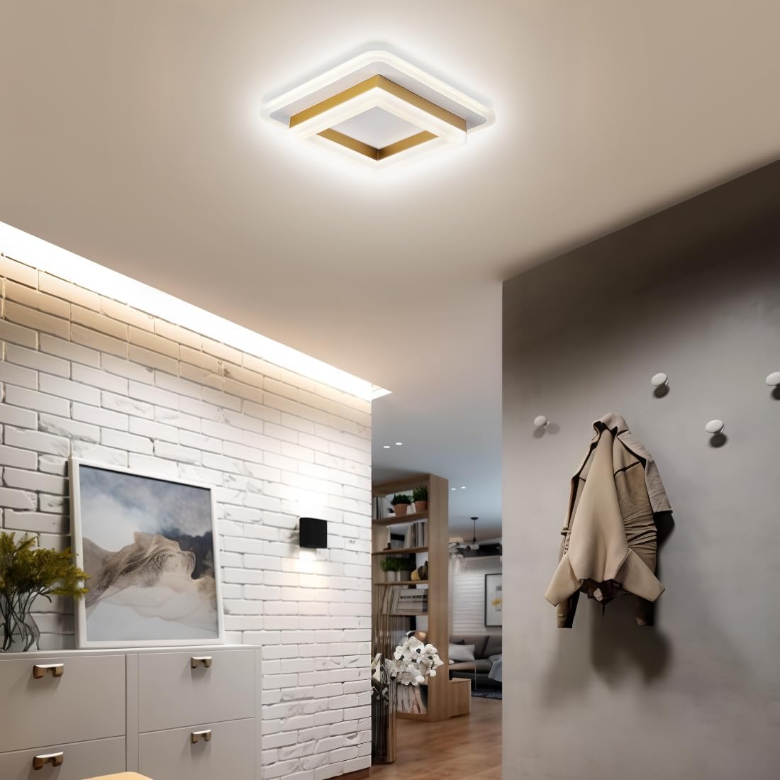 Quadratische LED-Deckenleuchte