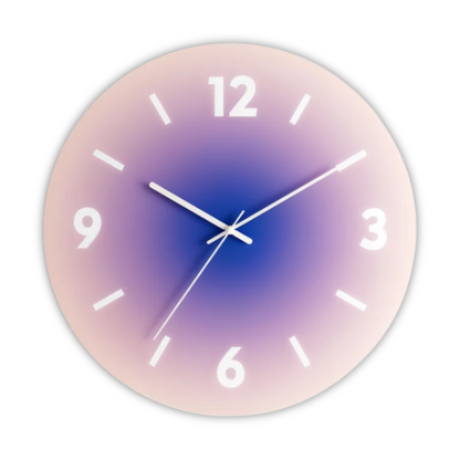 Sunset Glas-Wanduhr mit Farbverlauf