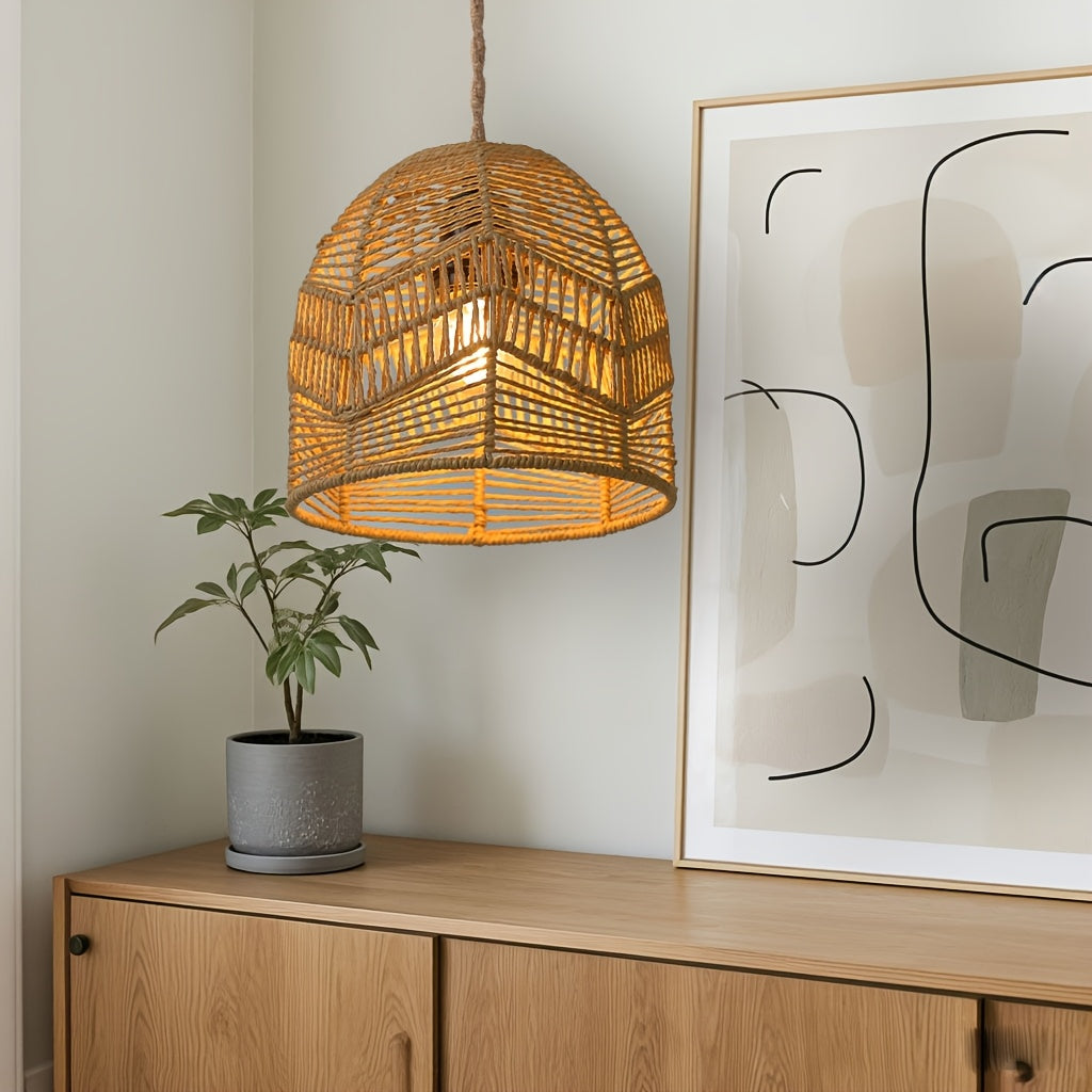 Seil-Lampenschirm im Landhausstil