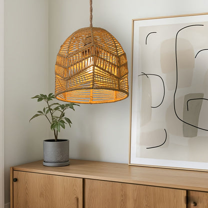 Seil-Lampenschirm im Landhausstil