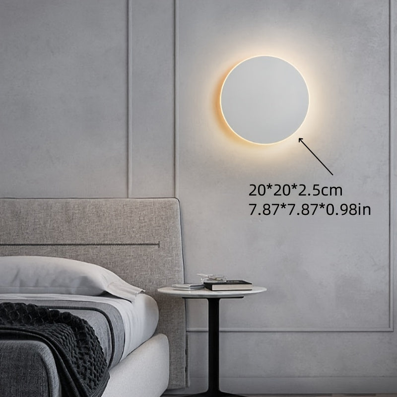 Runde LED-Wandleuchte minimalistisch