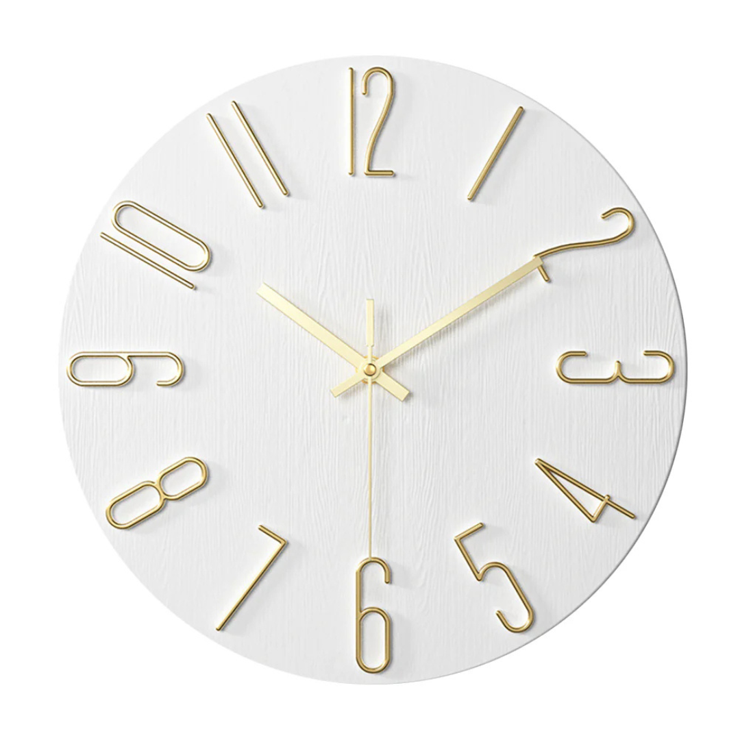 Noble Wanduhr mit Goldziffern