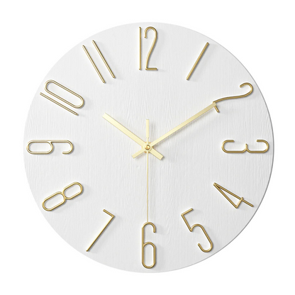 Noble Wanduhr mit Goldziffern