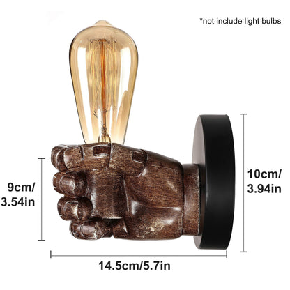 Hand-Wandleuchte aus Harz