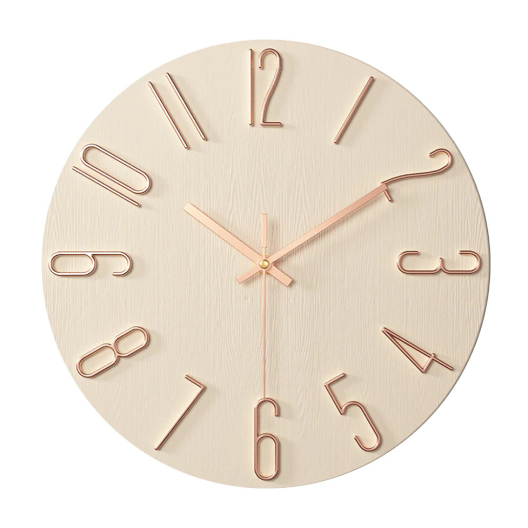 Noble Wanduhr mit Goldziffern