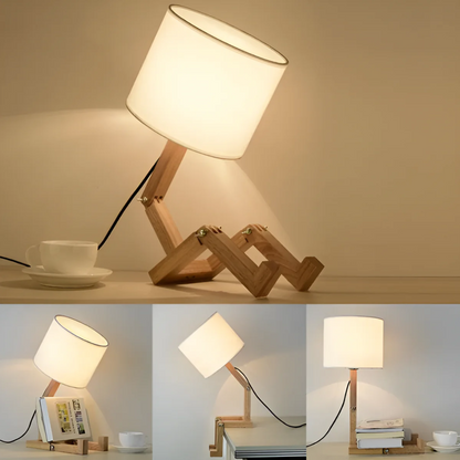 Rilna Tischlampe aus Massivholz
