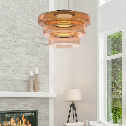 Bauhaus Pendelleuchte geschichtet