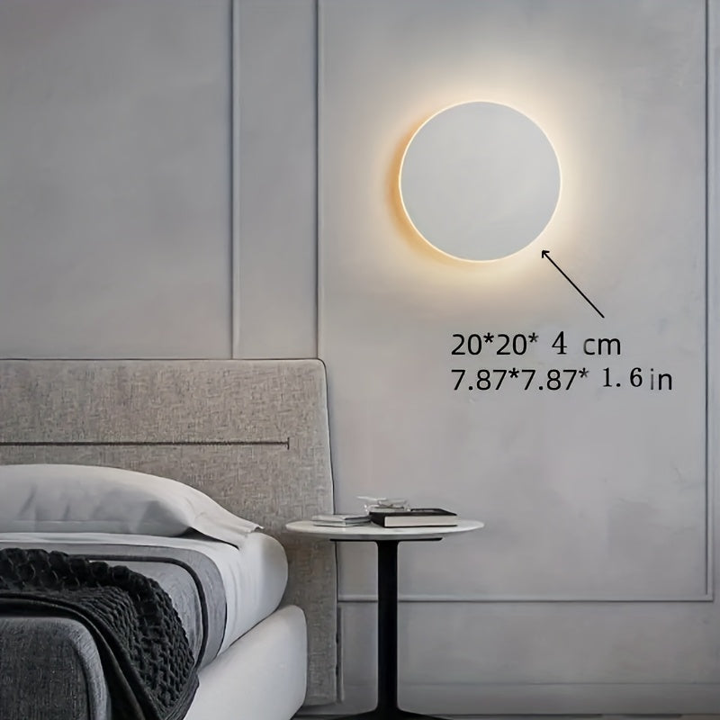Runde LED-Wandleuchte minimalistisch