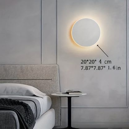 Runde LED-Wandleuchte minimalistisch