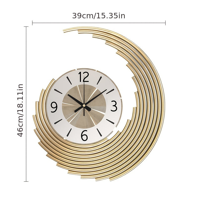 3D-Metall-Wanduhr im Sicheldesign