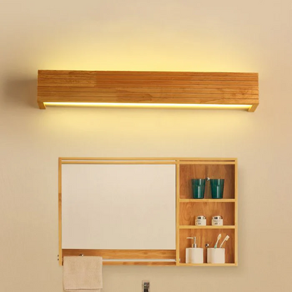 Holz LED-Wandleuchte minimalistisch