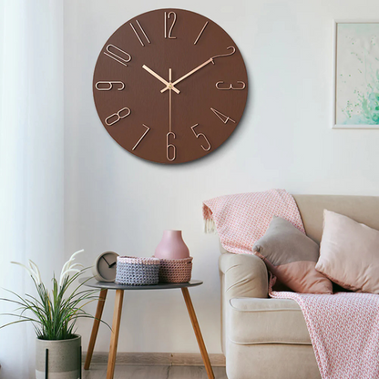 Noble Wanduhr mit Goldziffern