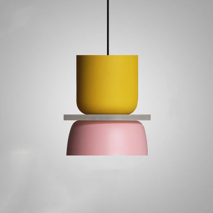 Macaron Pendelleuchte in Zweifarbig