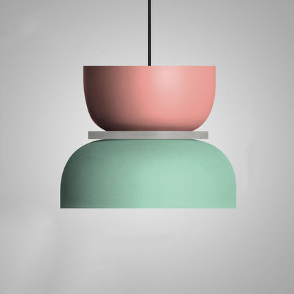 Macaron Pendelleuchte in Zweifarbig