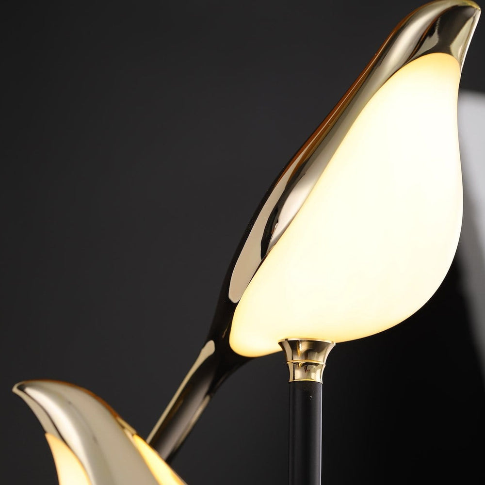 Goldene Vogel-Wandleuchte