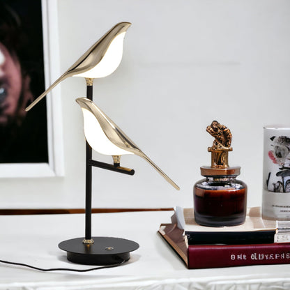 Goldene Vogel-Wandleuchte