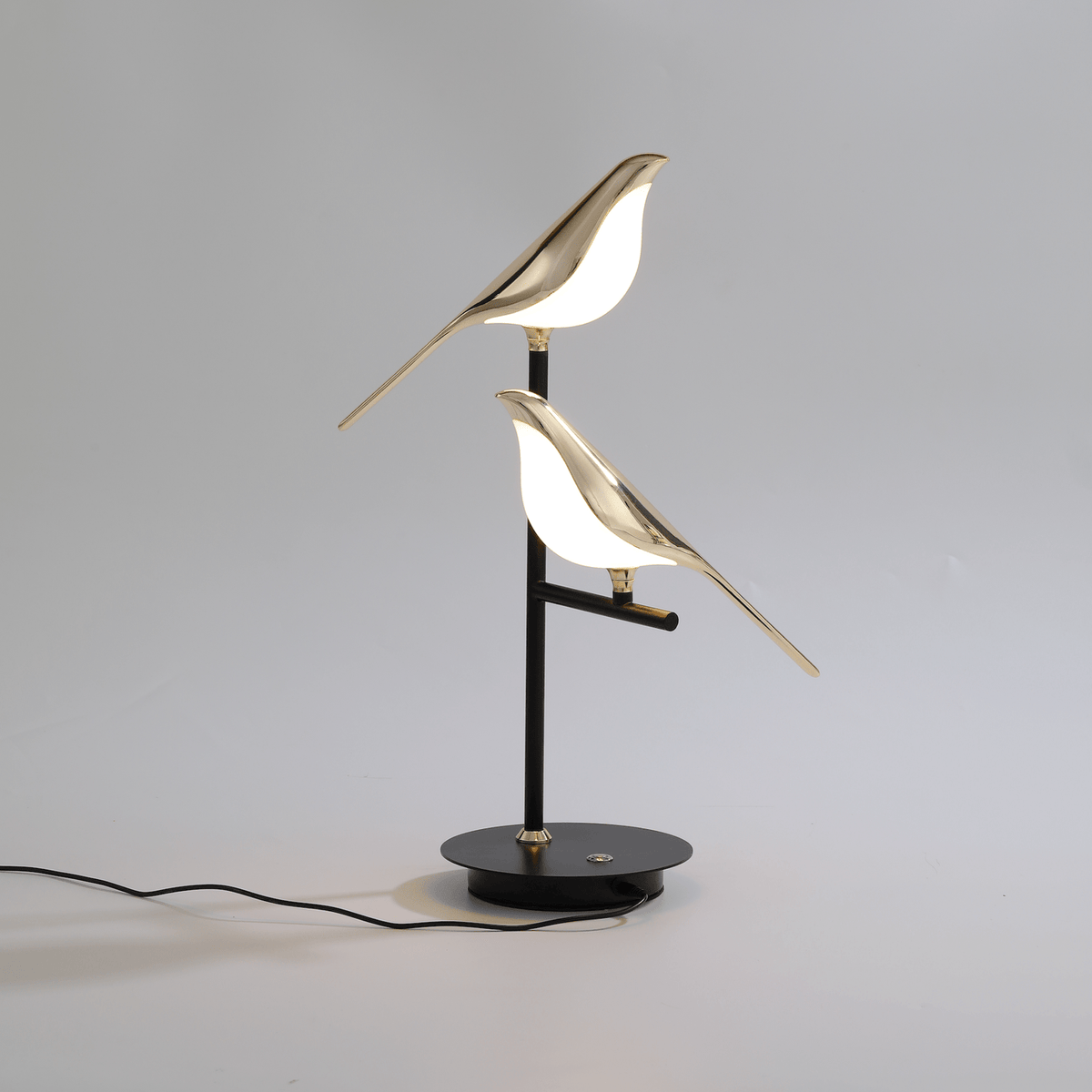 Goldene Vogel-Wandleuchte