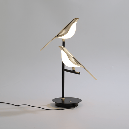 Goldene Vogel-Wandleuchte