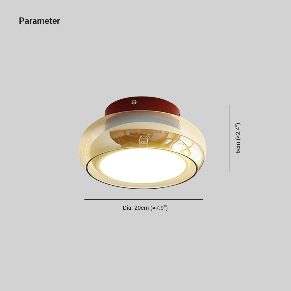 June Retro Glas-Deckenleuchte