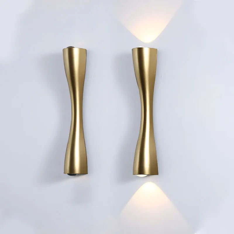 Gold-Wandleuchte Up & Down IP66