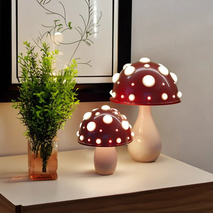 Luminara Fliegenpilz-Tischlampe