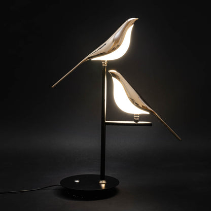 Goldene Vogel-Wandleuchte