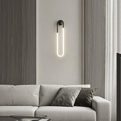 Loop LED-Wandleuchte in Messing oder Schwarz
