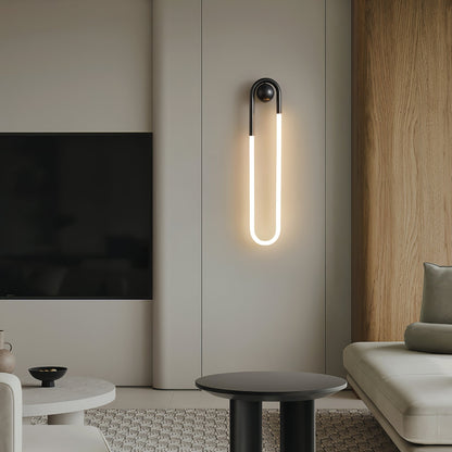 Loop LED-Wandleuchte in Messing oder Schwarz