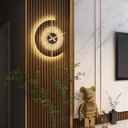 Lunaris Wanduhr mit LED-Licht