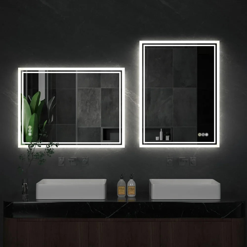 LuvoGlow LED-Badspiegel rahmenlos
