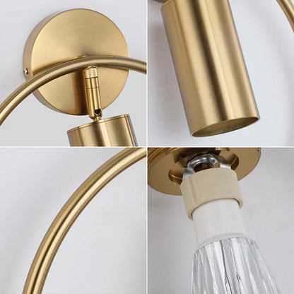 Halo Wandleuchte in Gold