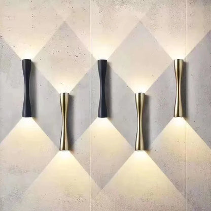 Gold-Wandleuchte Up & Down IP66