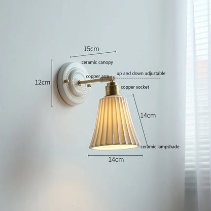 Keramik-Wandleuchte in Creme