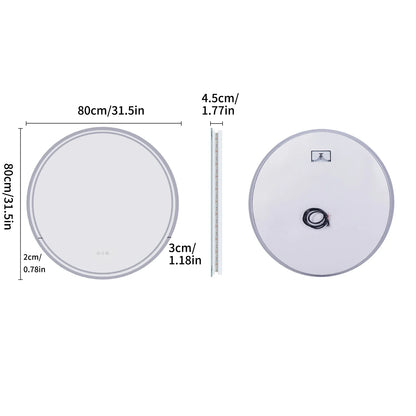 LuvoRound runder LED-Badspiegel